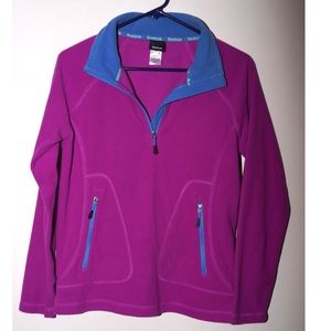 Reebok pinkish purple fleece jacket